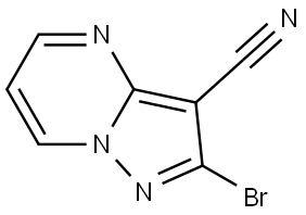 2-bromopyrazolo[1,5-a]pyrimidine-3-carbonitrile Struktur