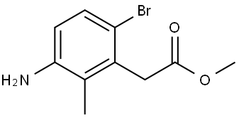 Methyl 3-amino-6-bromo-2-methylbenzeneacetate Struktur