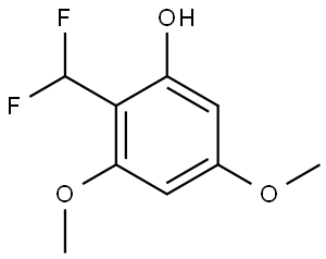 2-(Difluoromethyl)-3,5-dimethoxyphenol Struktur