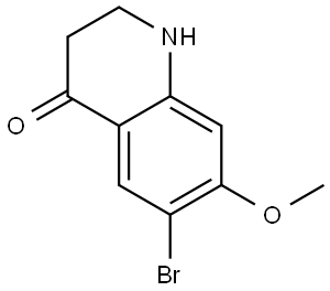 6-Bromo-7-methoxy-2,3-dihydroquinolin-4(1H)-one Struktur