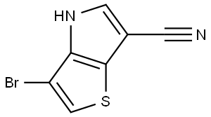 3-Bromo-4H-thieno[3,2-b]pyrrole-6-carbonitrile Struktur