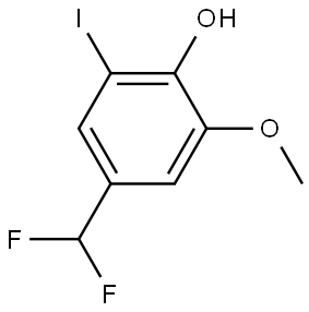 4-(Difluoromethyl)-2-iodo-6-methoxyphenol Struktur