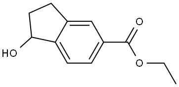 ethyl 1-hydroxy-2,3-dihydro-1H-indene-5-carboxylate Struktur