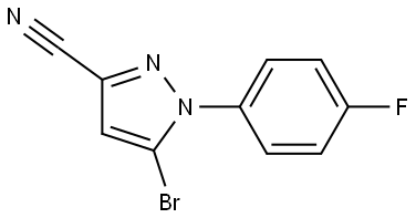 1H-Pyrazole-3-carbonitrile, 5-bromo-1-(4-fluorophenyl)- Struktur