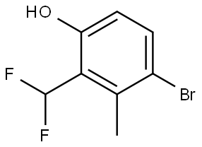 4-Bromo-2-(difluoromethyl)-3-methylphenol Struktur
