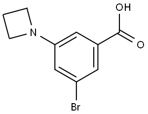 Benzoic acid, 3-(1-azetidinyl)-5-bromo- Struktur
