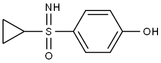 Cyclopropyl(4-hydroxyphenyl)(imino)-l6-sulfanone Struktur