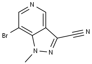 7-Bromo-1-methyl-1H-pyrazolo[4,3-c]pyridine-3-carbonitrile Struktur