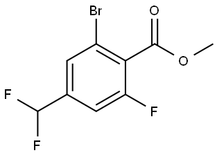 Methyl 2-bromo-4-(difluoromethyl)-6-fluorobenzoate Struktur