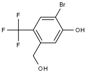 2-Bromo-5-(hydroxymethyl)-4-(trifluoromethyl)phenol Struktur