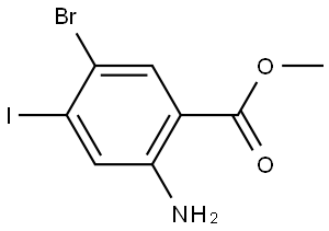 Methyl 2-amino-5-bromo-4-iodobenzoate Struktur