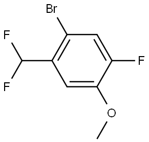 1-Bromo-2-(difluoromethyl)-5-fluoro-4-methoxybenzene Struktur