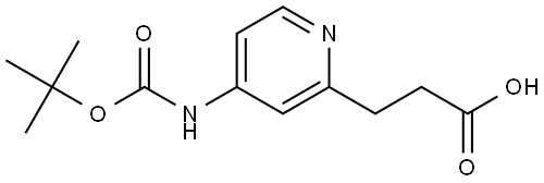 4-[[(1,1-Dimethylethoxy)carbonyl]amino]-2-pyridinepropanoic acid Struktur