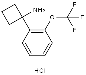 1-(2-(trifluoromethoxy)phenyl)cyclobutan-1-amine hydrochloride Struktur