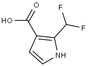 2-(Difluoromethyl)-1H-pyrrole-3-carboxylic acid Struktur