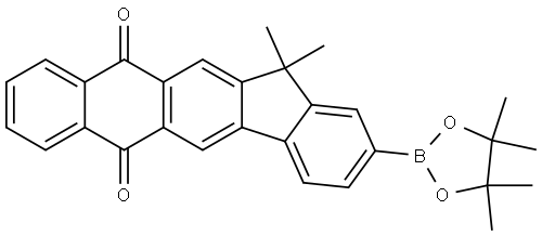 6H-Indeno[1,2-b]anthracene-6,11(13H)-dione, 13,13-dimethyl-2-(4,4,5,5-tetramethyl-1,3,2-dioxaborolan-2-yl)- Struktur