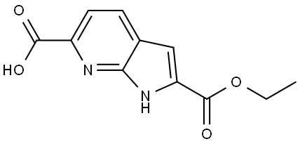 2-(Ethoxycarbonyl)-1H-pyrrolo[2,3-b]pyridine-6-carboxylic acid Struktur