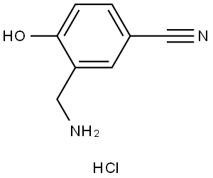 3-(Aminomethyl)-4-hydroxybenzonitrile hydrochloride Struktur