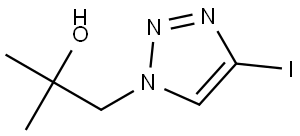 1H-1,2,3-Triazole-1-ethanol, 4-iodo-α,α-dimethyl- Struktur