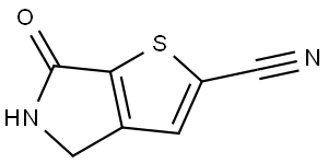 4H-Thieno[2,3-c]pyrrole-2-carbonitrile, 5,6-dihydro-6-oxo- Struktur