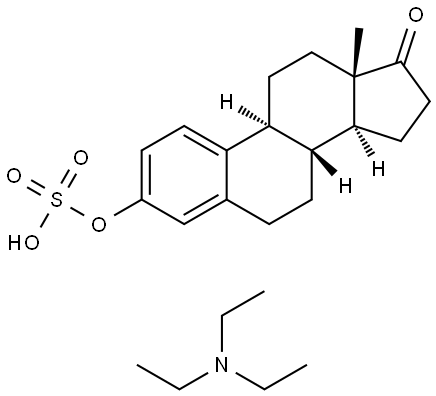 Estra-1,3,5(10)-trien-17-one, 3-(sulfooxy)-, compd. with N,N-diethylethanamine (1:1) Struktur