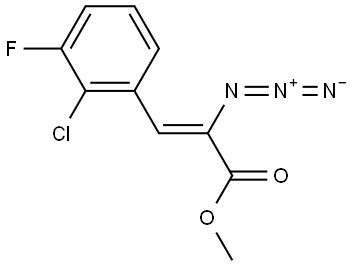 2-Propenoic acid, 2-azido-3-(2-chloro-3-fluorophenyl)-, methyl ester, (2Z)- Struktur