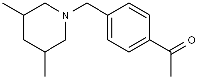 1-[4-[(3,5-Dimethyl-1-piperidinyl)methyl]phenyl]ethanone Structure