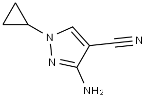 3-Amino-1-cyclopropyl-1H-pyrazole-4-carbonitrile Struktur
