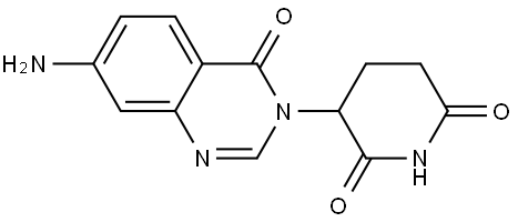 3-(7-Amino-4-oxoquinazolin-3(4H)-yl)piperidine-2,6-dione Struktur