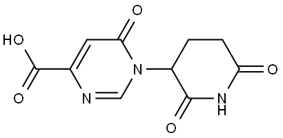 1-(2,6-dioxopiperidin-3-yl)-6-oxo-1,6-dihydropyrimidine-4-carboxylic acid Struktur