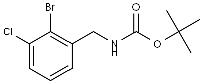 Carbamic acid, N-[(2-bromo-3-chlorophenyl)methyl]-, 1,1-dimethylethyl ester Struktur