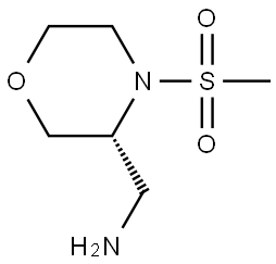 (R)-(4-(Methylsulfonyl)morpholin-3-yl)methanamine Struktur