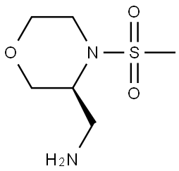 (S)-(4-(Methylsulfonyl)morpholin-3-yl)methanamine Struktur