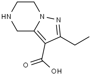 2-Ethyl-4,5,6,7-tetrahydropyrazolo[1,5-a]pyrazine-3-carboxylic acid Struktur