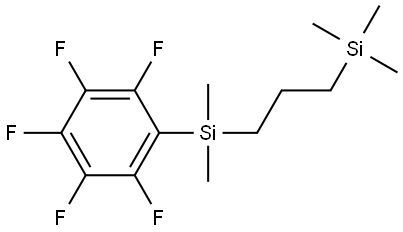 (3-(DIMETHYL(PENTAFLUOROPHENYL)SILYL)PROPYL)TRIMETHYLSILANE Struktur