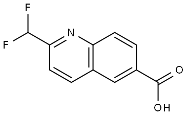 2-(Difluoromethyl)quinoline-6-carboxylic acid Struktur