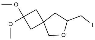 7-(iodomethyl)-2,2-dimethoxy-6-oxaspiro[3.4]octane Struktur