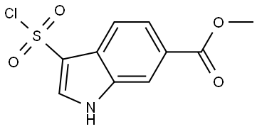 Methyl 3-(chlorosulfonyl)-1H-indole-6-carboxylate Struktur