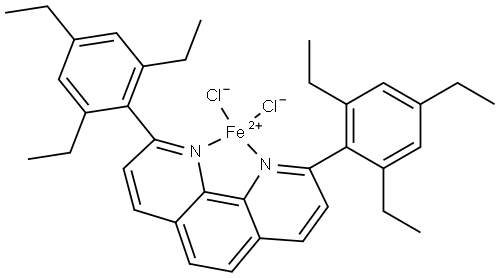 (T-4)-[2,9-Bis(2,4,6-triethylphenyl)-1,10-phenanthroline-κN1,κN10]dichloroiron Structure