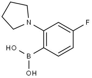(4-fluoro-2-(pyrrolidin-1-yl)phenyl)boronic acid Struktur