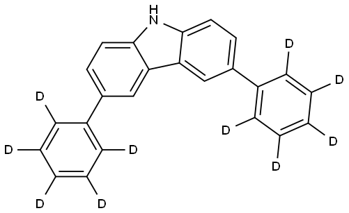 3,6-bis(phenyl-d5)-9H-carbazole Struktur