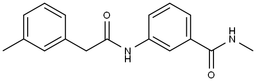 BENZENEACETAMIDE, 3-METHYL-N-[3-[(METHYLAMINO)CARBONYL]PHENYL]- Struktur