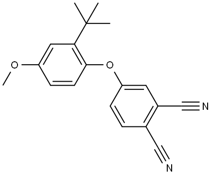1,2-Benzenedicarbonitrile, 4-[2-(1,1-dimethylethyl)-4-methoxyphenoxy]- Struktur