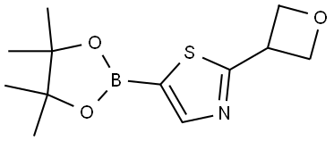 2-(oxetan-3-yl)-5-(4,4,5,5-tetramethyl-1,3,2-dioxaborolan-2-yl)thiazole Struktur