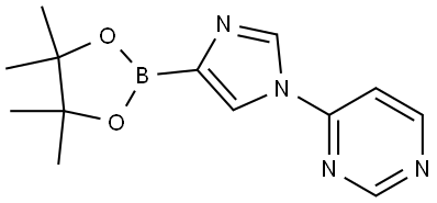 4-(4-(4,4,5,5-tetramethyl-1,3,2-dioxaborolan-2-yl)-1H-imidazol-1-yl)pyrimidine Struktur