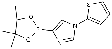4-(4,4,5,5-tetramethyl-1,3,2-dioxaborolan-2-yl)-1-(thiophen-2-yl)-1H-imidazole Struktur