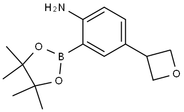 4-(oxetan-3-yl)-2-(4,4,5,5-tetramethyl-1,3,2-dioxaborolan-2-yl)aniline Struktur