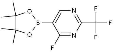 2-Trifluoromethyl-4-fluoropyrimidine-5-boronic acid pinacol ester Struktur