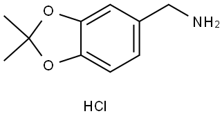 (2,2-dimethyl-1,3-dioxaindan-5-yl)methanamine hydrochloride Structure