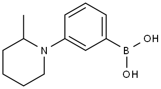 3-(2-Methylpiperidino)phenylboronic acid Struktur
